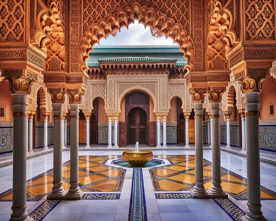 Vibrant Moroccan culture showcasing traditional customs, music, and architecture.